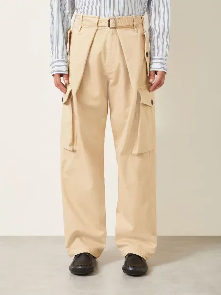 Loewe Bojówki O Kroju Regular Fit beige beżowe