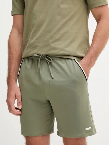 BOSS pantaloni scurți de lounge verde