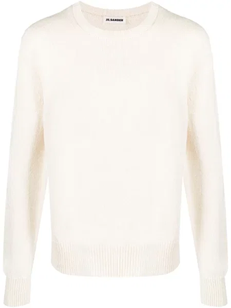 Pulover Jil Sander tricotate cu decolteu rotund