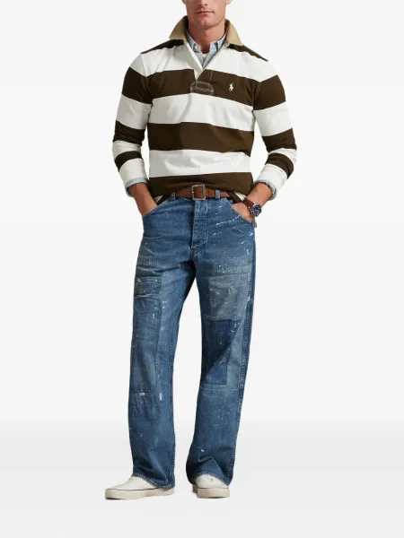 Șapcă Polo Ralph Lauren cu broderie din țesătură twill în carouri albastru