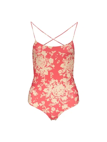 Stroj jednoczęściowy Red Valentino w kwiatki czerwony