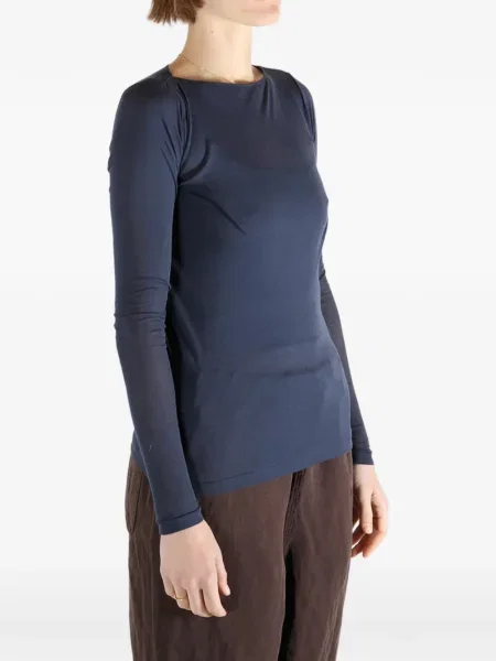 Tricou Auralee lung albastru