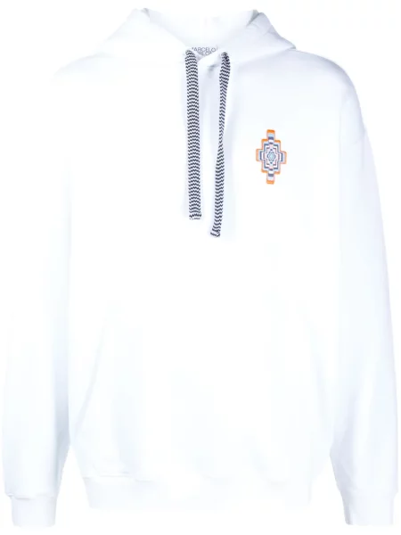 Hanorac cu glugă Marcelo Burlon County Of Milan cu broderie alb