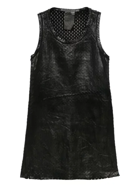 Rochie Carol Christian Poell din piele de costum negru