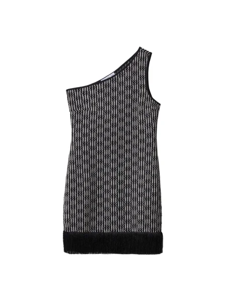 MANGO Rochie RUSTI negru alb