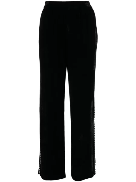 Pantaloni Golden Goose de catifea cu imagine negru