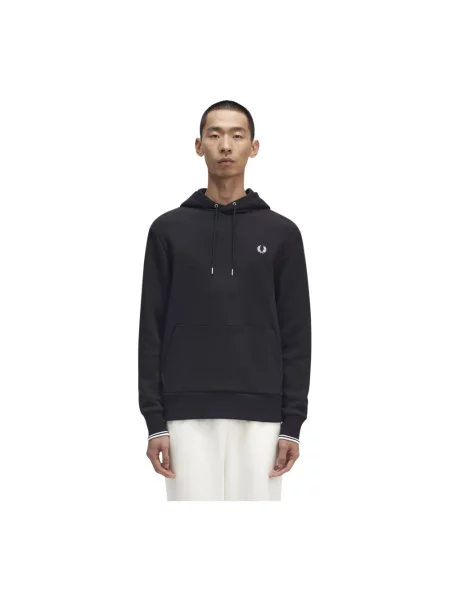 Bluza FRED PERRY Tipped Hooded Sweatshirt Black M czarna