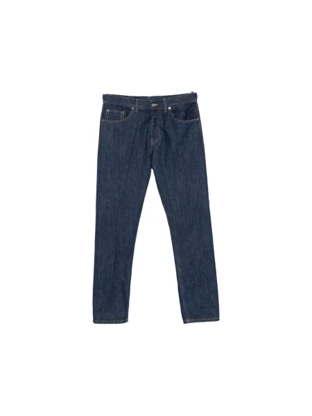 Jeansy straight leg Dondup niebieskie
