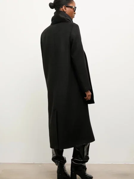 Шерстяное пальто Answear.lab черное