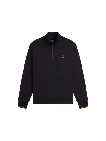 Mikina na zips Fred Perry čierna