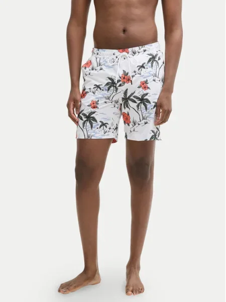 Tom Tailor Denim Pantaloni scurți pentru înot alb