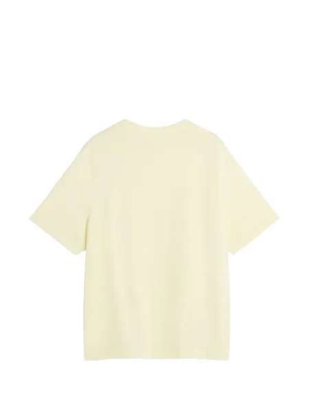 Tricou Maison Kitsune cu decolteu rotund galben