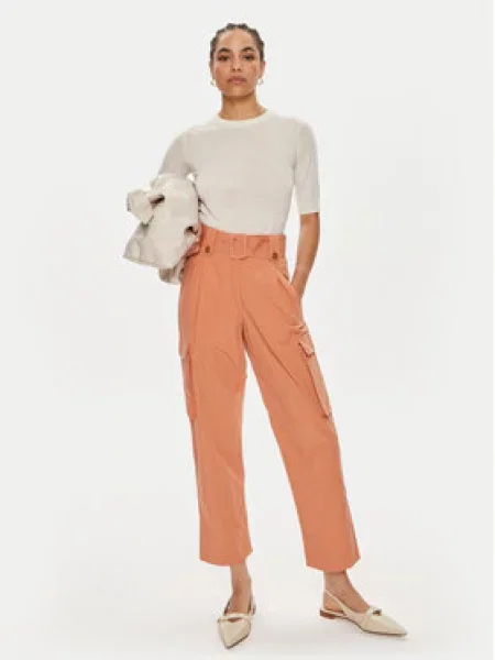TWINSET Kalhoty z materiálu oranžová