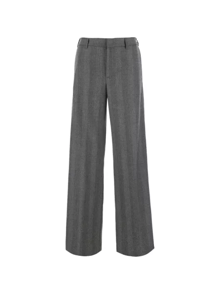 Pantaloni Pt Torino cu model herringbone gri