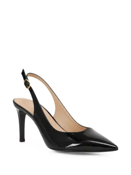 Pantofi cu toc Stuart Weitzman din piele slingback negru