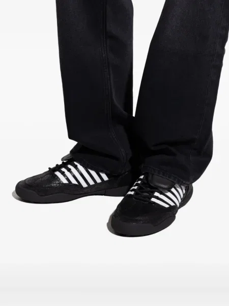 Sneakerși Dsquared2 din piele cu dungi negru