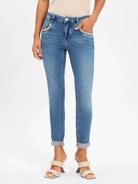 MOS MOSH Jeansy Kobieta Slim-fit Jeansy niebieski