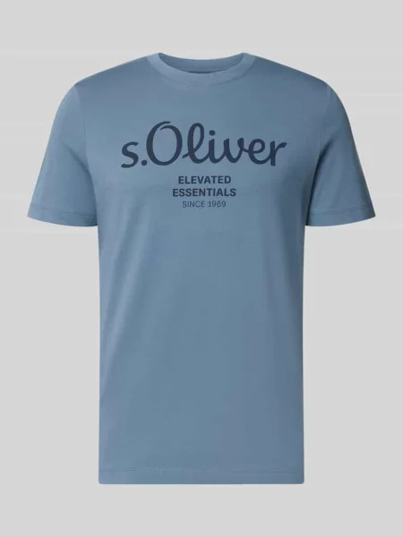 T-shirt o kroju regular fit z czystej bawełny S.oliver Red Label