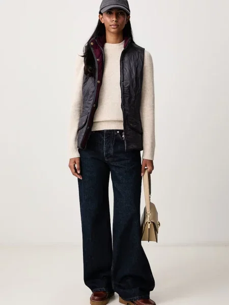 Barbour sweter wełniany beżowy