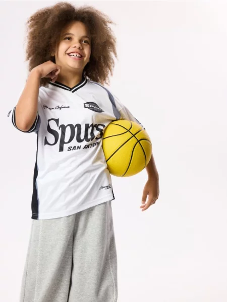 Reserved T-shirt San Antonio Spurs NBA biały
