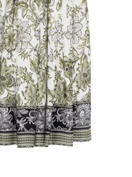 Fustă midi Fay cu model floral cu imagine alb