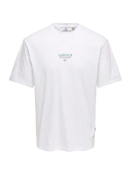 Only & Sons Tricou ONSGARFIELD verde alb
