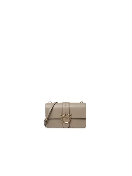 Pinko torebka crossbody skórzana szara