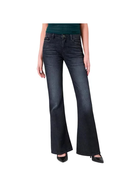 Blugi Guess cu talie joasă negru
