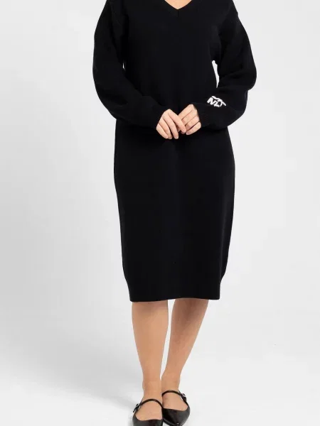 Вовняна сукня Dkny чорна