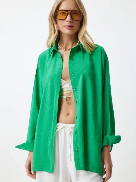 Happiness İstanbul Bluză pin verde