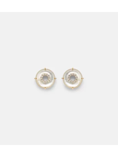 Náušnice Mateo s perlami zlatá