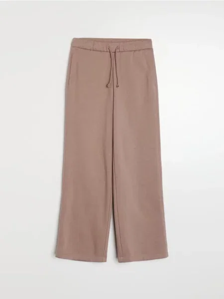 Штани прямого крою кавовий