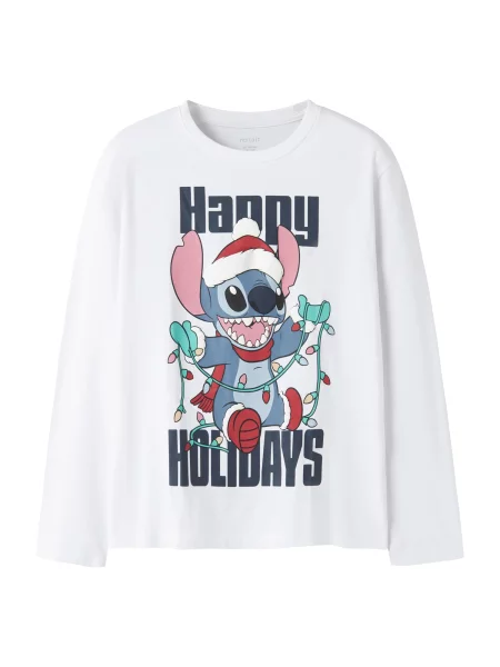 NAME IT Tricou NKFSyra Stitch bleumarin / roz / roșu alb