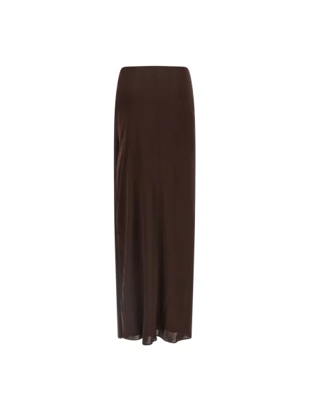 Dzianinowa spódnica maxi Elisabetta Franchi brązowa