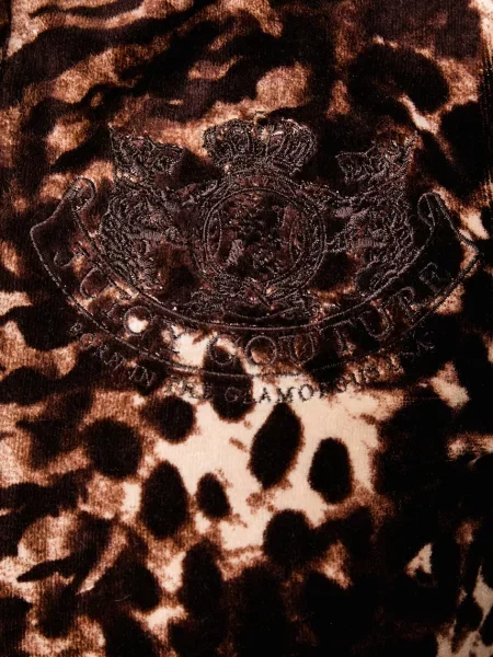 Juicy Couture кофта на застібці з капюшоном ABSTRACT ANIMAL PUFF SLEEVE ROBYN