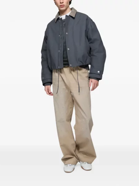 Gulerat geanta de piele Acne Studios gri