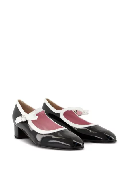 Pantofi cu toc Carel Paris cu funde din piele negru
