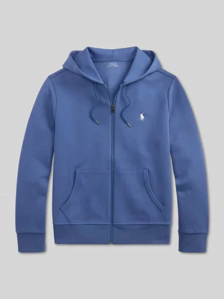 Bluza rozpinana o kroju regular fit z mieszanki bawełny Polo Ralph Lauren niebieska