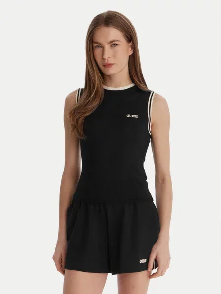 Guess Marškinėliai Regular Fit juoda