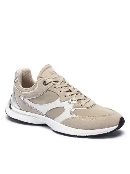 Michael Kors Sneakers RILEY cu adaos de piele maro
