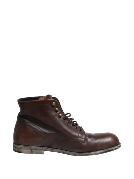 Cizme scurte Dolce & Gabbana din piele maro