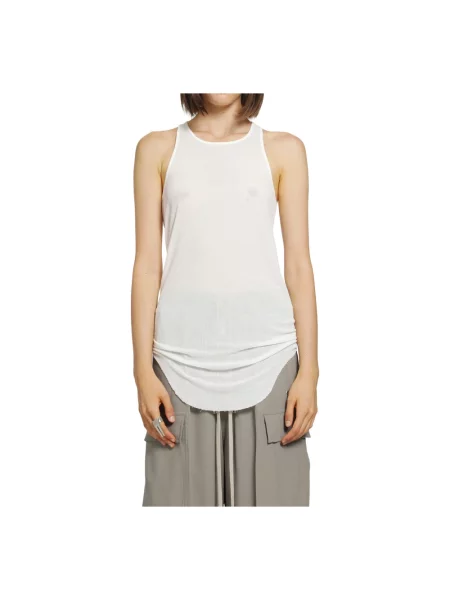 Top Rick Owens bez rękawów biały