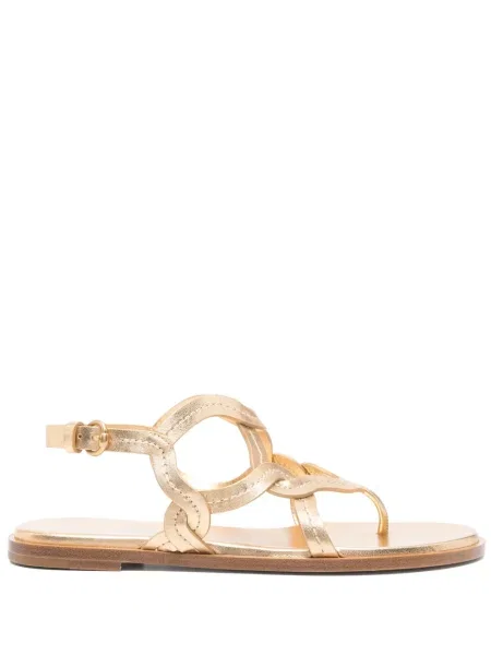Sandale Gianvito Rossi din piele auriu