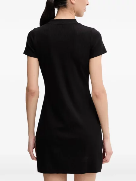 Rochie mini Guess cu broderie tricotate negru
