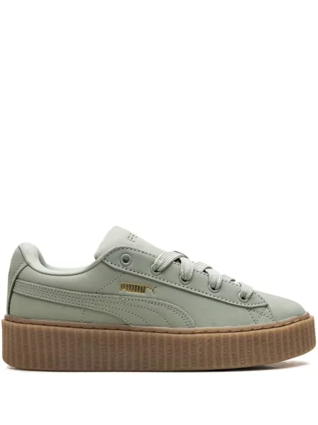 Sneakerși Puma din nubuc verde