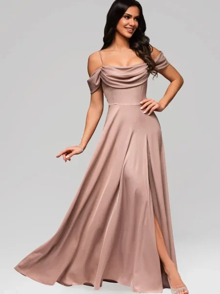 Rochie de seară Edoti de costum roz