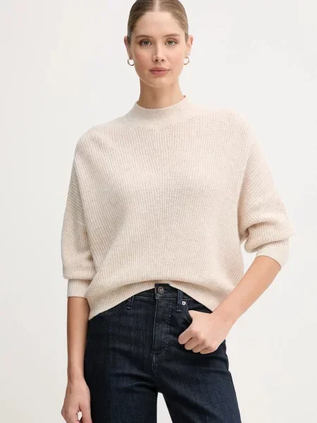 OUI pulover din amestec de lână cu guler bej