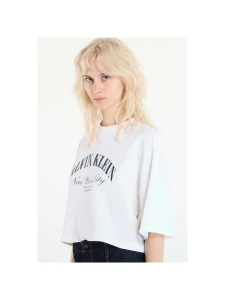Denim ruha Calvin Klein Jeans fehér