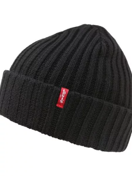 Rebrovaná čiapka Levi's biela