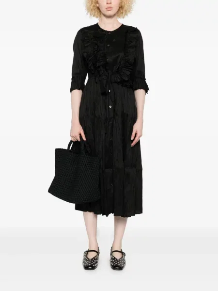 Rochie Christian Peau cu volane de costum negru